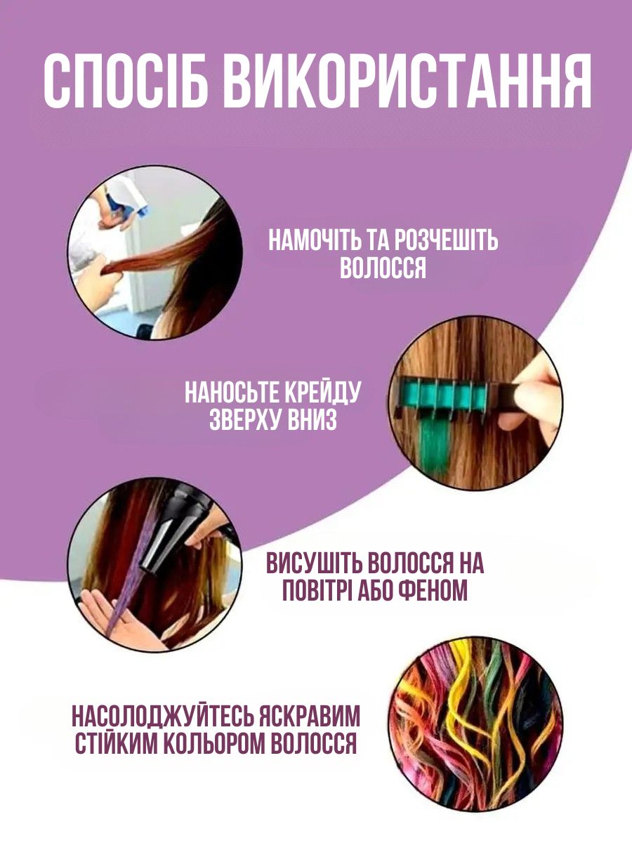 Набір крейди для волосся
